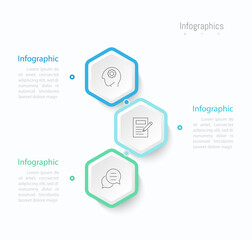 Infographic 3 options design elements for your business data. Vector Illustration.