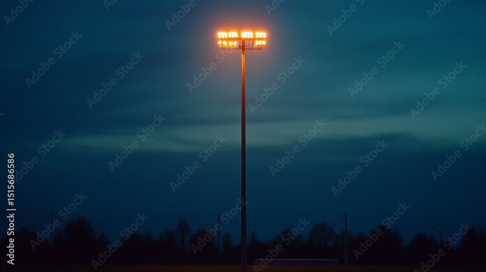 Aufkleber a captivating image of a cell phone tower at dusk, illuminated by soft lights, creating a beautiful 