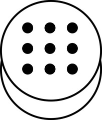 Cake Outline Icon Illustration