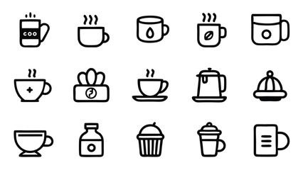 food and drink icon set vector icon set