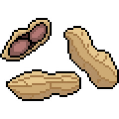 pixel art of pea nut snack food