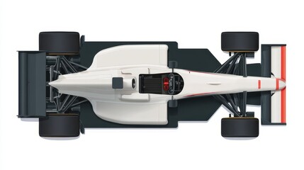 Top view of a racing car.