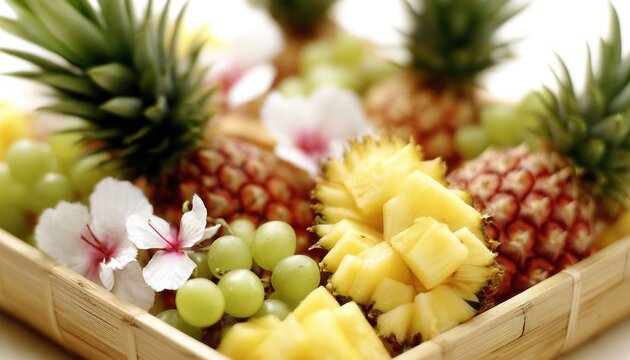 Fresh tropical fruit platter