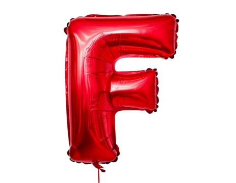 Selective focus english alphabet balloon isolated on transparent or white background