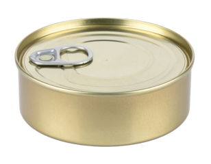 Side view can lid isolated on transparent or white background