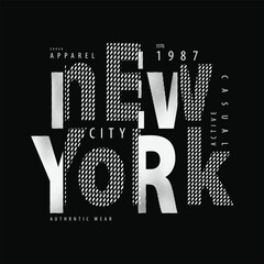 New york urban typography t shirt vector for ready print