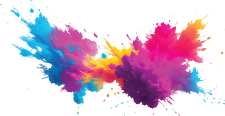 Stunning Watercolor Streaks, Stains, and Explosive Splashes in Vivid, Radiant Colors, Layered with Bold Brush Strokes and Set on a Clean White Background for a Modern, Artistic Impact.
