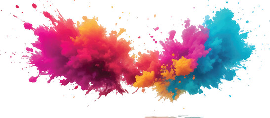 Stunning Watercolor Streaks, Stains, and Explosive Splashes in Vivid, Radiant Colors, Layered with Bold Brush Strokes and Set on a Clean White Background for a Modern, Artistic Impact.
