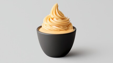 Creamy cup of whipped cream ideal for toppings and sweet indulgence in desserts and culinary creations