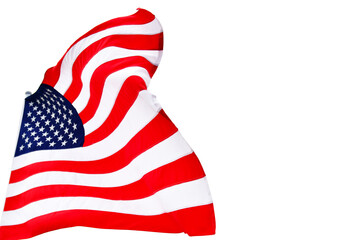 USA flag isolated on white background.