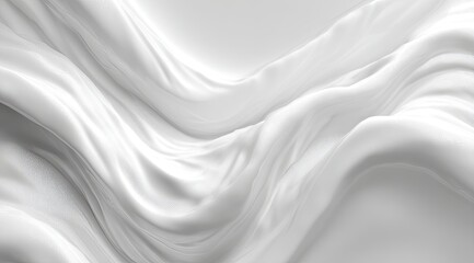 Obraz premium Abstract image of flowing, white fabric with soft, undulating waves and folds against a bright backdrop