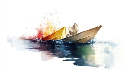 Business Innovation Success: Winning Strategy with Origami Boats