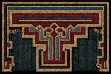 Intricate Geometric Pattern Design with Earthy Hues