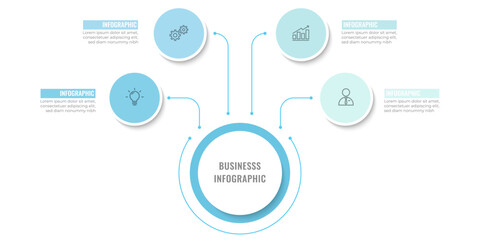 Modern infographic template 4 options