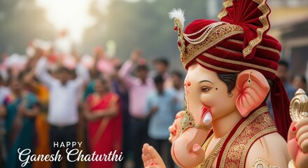 Happy ganesh chaturthi ganesha festival hinduism celebration india culture deity