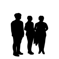 silhouettes of people
