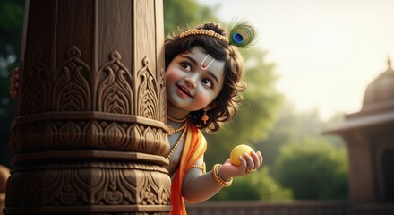 Baby krishna hindu god deity hinduism religion spiritual indian mythology art