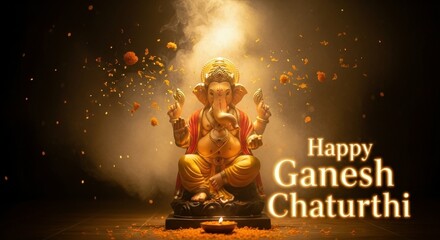 Happy ganesh chaturthi ganesha festival hindu god celebration india culture art