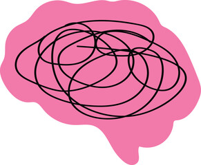 Tangled Thoughts in a Pink Brain