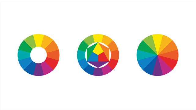 Vector design of chromatic circles in RGB colors