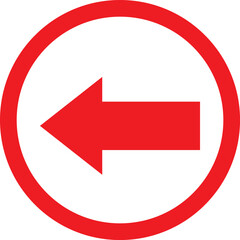 LeftFlow Symbol, TurnBack Icon, RouteLeft Mark, NavigateZone Design