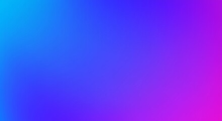 Obraz premium Abstract smooth color gradient background, vibrant blue to purple, empty space in center-right for text, minimal design