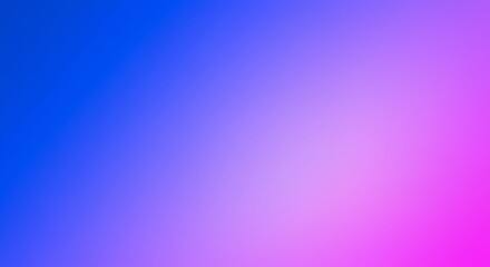 Fototapeta premium Abstract smooth color gradient background, vibrant blue to purple, empty space in center-right for text, minimal design