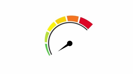 speedometer  icon animation illustration flat - Powered by Adobe