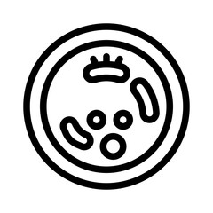 petri dish line icon
