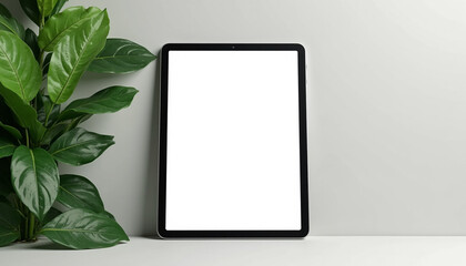 tablet computer with blank screen
