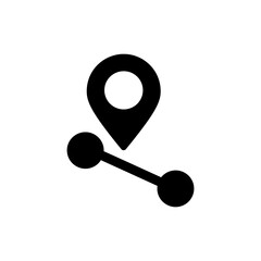 Location Share Icon for Sending and Sharing Places