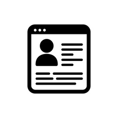 Profile edit icon with frame and pencil for updating user info