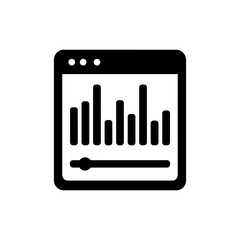 Playlist Music Icon for Audio Tracks and Music Streaming