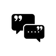 Quote chat icon for messaging, communication, and conversation