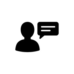 User Chat Conversation Icon for Online Messaging