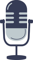 Microphone vector icon for podcast and music colorfull flat design