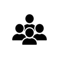 Group of Users Icon Showing Multiple People Stacked Together