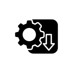 Settings Icon with Dropdown Menu Symbol