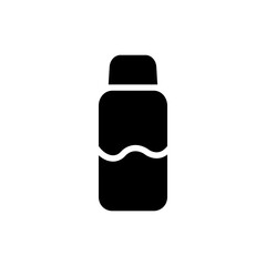 Insulated Bottle Icon with Wave Bottom for Unique Beverage Design