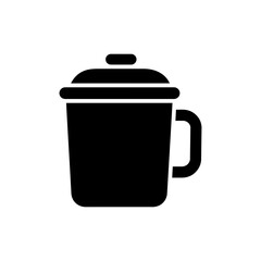 Small Mug with Handle and Lid Top for Convenient Hot Drink Storage