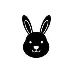 Obraz premium Simple Bunny Design with Tall Ears and Large Nose