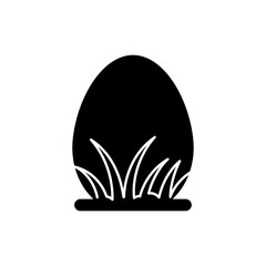 Grass Blades Peeking from Cracked Egg, New Life Concept