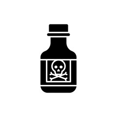 Poison Bottle with Skull Label for Halloween and Horror Decor