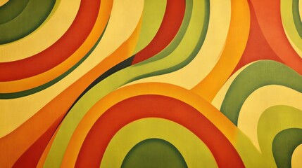 Fototapeta premium Psychedelic abstract pattern with swirling concentric circles in vibrant colors.