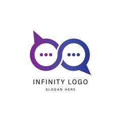 Infinity Logo Design Graphic Vector 