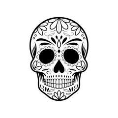 Fototapeta premium Illustration of mexican sugar skull. Day of the dead. Dia de los muertos. Vector illustration