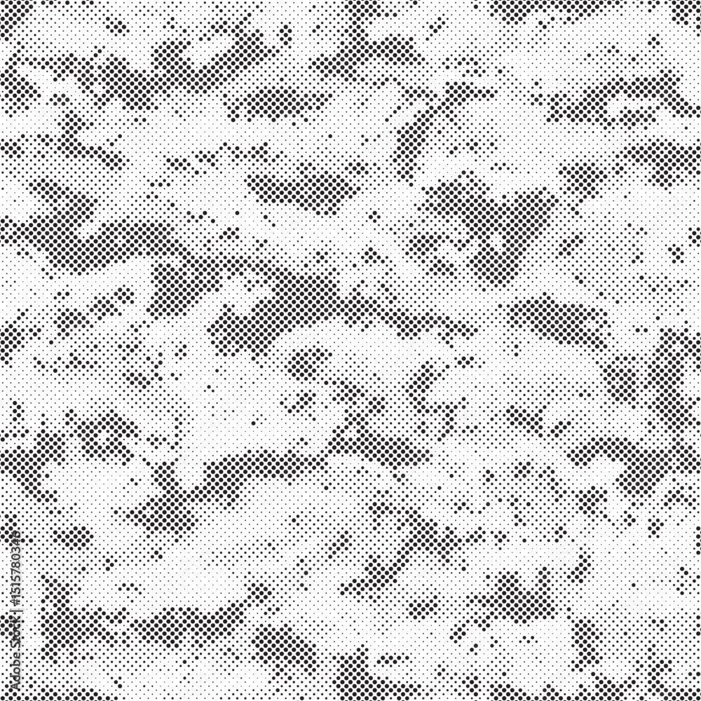 Leinwandbilder abstract halftone camouflage pattern. stylish military print for fabric, seamless monochrome backgro