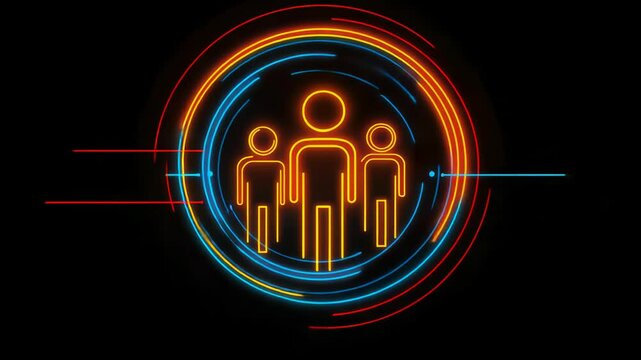 HRM or Human Resource Management, manager icon which is among staff icons for human development recruitment leadership and customer target, resume, interview. generate by AI