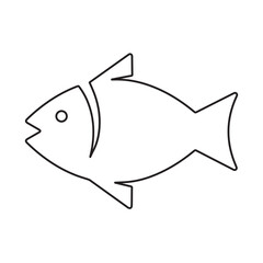 Obraz premium fish line icon