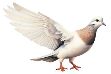 Fototapeta premium Animal pigeon white bird.